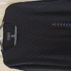 SHAQUILLE O'NEAL MENS BIG AND TALL BLACK LONG SLEEVE PULLOVER SWEATER SIZE XLT